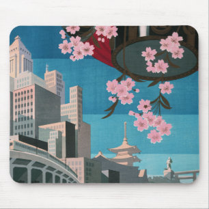 Japan Tokio Vintages japanisches Reiseplakat Mousepad