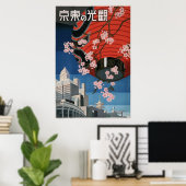 Japan Tokio Vintages japanisches Reiseplakat Poster (Heimbüro)