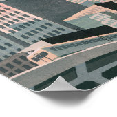 Japan Tokio Vintages japanisches Reiseplakat Poster (Ecke)