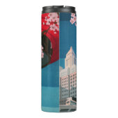 Japan Tokio Vintages japanisches Reiseplakat Thermosbecher (Rückseite)