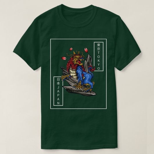 Japan Tokyo Dragon T-Shirt (Design vorne)