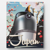 Japan Train Vintage Reiseplakat. Fotoplatte (Vorderseite)