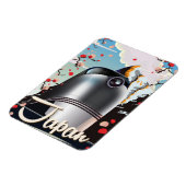 Japan Train Vintage Reiseplakat. Magnet (Linke Seite)