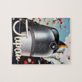 Japan Train Vintage Reiseplakat. Puzzle (Horizontal)