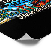 Japan Trip 2025 Here We R Come Matching Team Trave Poster (Ecke)