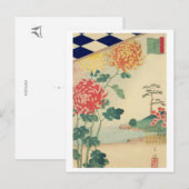 Japan Ukiyo-e Chrysanthemum Postcards :HiroshigeⅡ  Postkarte (Vorne/Hinten)