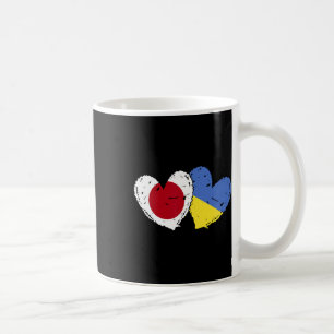 Japan Ukraine Herz Flaggen Japanische Ukrainische Kaffeetasse