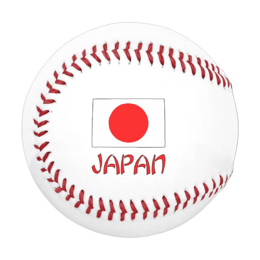 Japan und Japanische Flagge mit Ihrem Namen Baseball (Vorderseite Links)