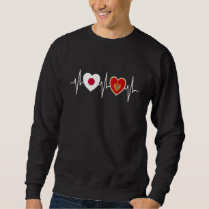 Japan und Montenegro Montenegrinische Flagge Flagg Sweatshirt