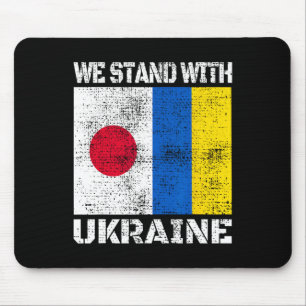 Japan unterstützt ukrainische Flagge Wir stehen mi Mousepad