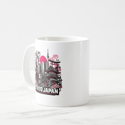 Japan Urlaub in Tokio Kaffeetasse (Vorderseite Links)
