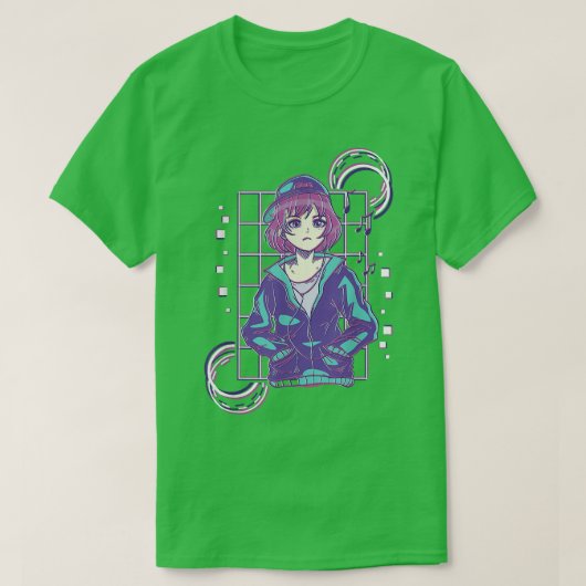 Japan Vaporwave mit Vaporwave Girl T-Shirt (Design vorne)