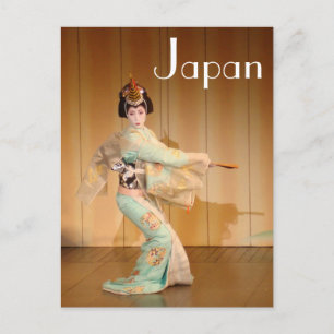 Japan Vintage Reise - Geisha-Mädchen Postkarte