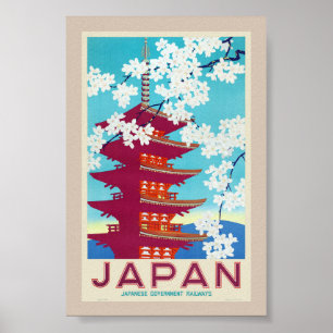 Japan Vintage Reiseplakat 1930er Jahre Poster