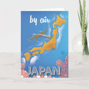 Japan Vintage Reiseplakat Feiertagskarte