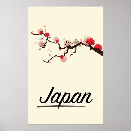 Japan Vintage Reiseplakat. Poster (Vorne)