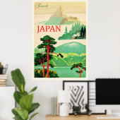 Japan Vintage-Reiseposter Poster (Heimbüro)