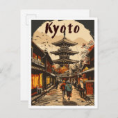 Japan Vintage Travel Illustration Postkarte (Vorne/Hinten)