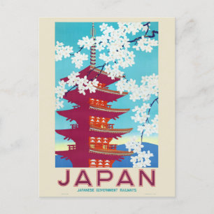 Japan Vintage Travel Poster der 30er Jahre Postkarte