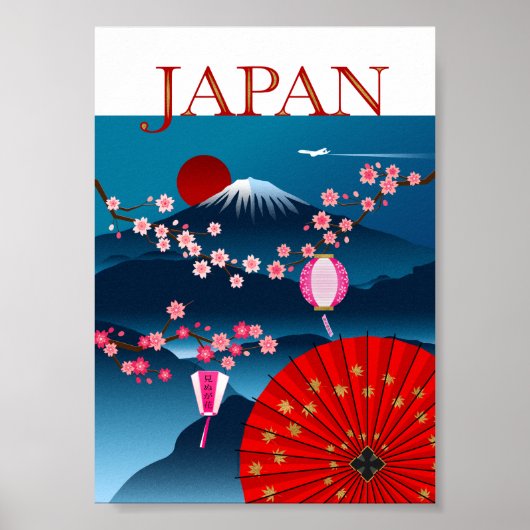 Japan Vintage Travel Poster l Mount Fuji (Vorne)