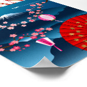 Japan Vintage Travel Poster l Mount Fuji (Ecke)