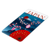 Japan Vintage Travel Poster l Mount Fuji Magnet (Linke Seite)