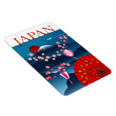 Japan Vintage Travel Poster l Mount Fuji Magnet (Rechte Seite)