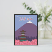 Japan Vintage Travel Poster Postkarte (Stehend Vorderseite)