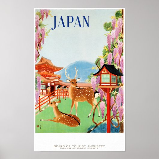 Japan Vintage Travel Poster wiederhergestellt (Vorne)