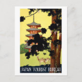 Japan Vintage Travel Poster wiederhergestellt Postkarte (Vorderseite)