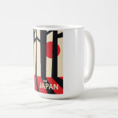 Japan Vintages Waldfahrplakat. Kaffeetasse (VorderseiteRechts)