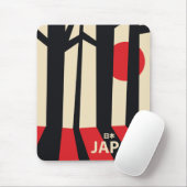 Japan Vintages Waldfahrplakat. Mousepad (Mit Mouse)