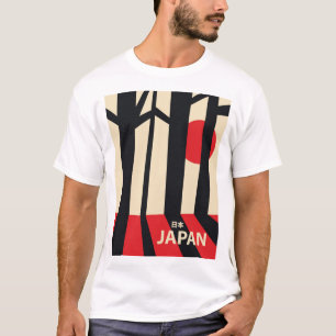 Japan Vintages Waldfahrplakat. T-Shirt