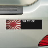 Japan: Wachsende Sonnenflagge auf altes Holzkörnch Autoaufkleber (Auf Auto)