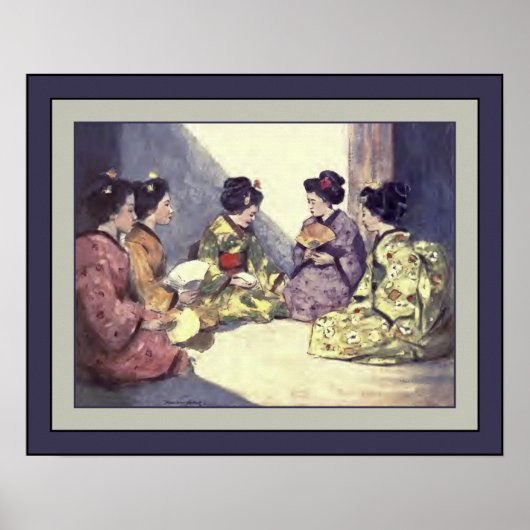 Japan Wasserfarbe ~ "Schmetterlinge" ~ 1901 ~ Poster (Vorne)