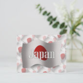Japan Wave Flag Postkarte (Stehend Vorderseite)