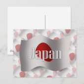 Japan Wave Flag Postkarte (Vorne/Hinten)