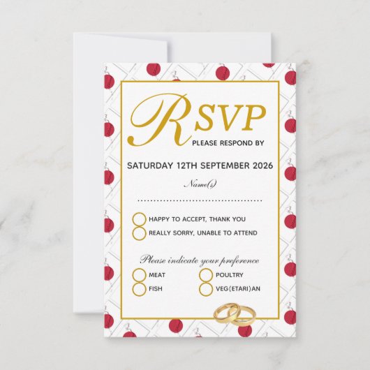 JAPAN Wedding Celebration UAWG Response Card RSVP Karte (Vorderseite)