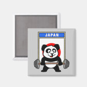 Japan Weightlift Panda Magnet (Vorderseite/Rückseite)