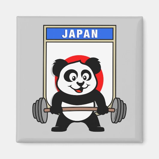 Japan Weightlift Panda Magnet (Vorne)