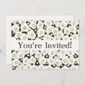 Japan Weiße Blume Blumengarten Einladung (Vorne/Hinten)