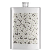 Japan Weiße Blume Blumengarten Flachmann (Vorderseite)