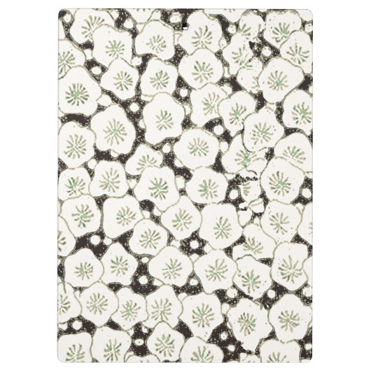 Japan Weiße Blume Blumengarten Klemmbrett (Rückseite)