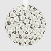 Japan Weiße Blume Blumengarten Ornament (Rückseite)