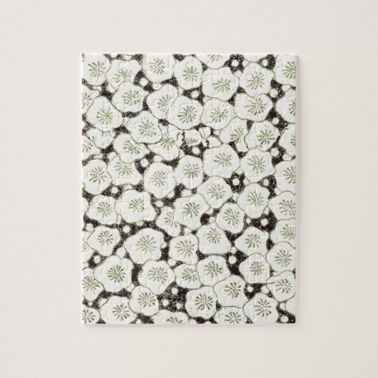 Japan Weiße Blume Blumengarten Puzzle (Vertikal)