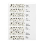 Japan Weiße Blume Blumengarten Rundum-Adressaufkleber (Bogen)