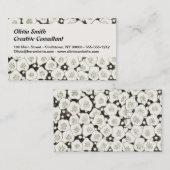 Japan Weiße Blume Blumengarten Visitenkarte (Vorne/Hinten)