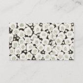 Japan Weiße Blume Blumengarten Visitenkarte (Rückseite)