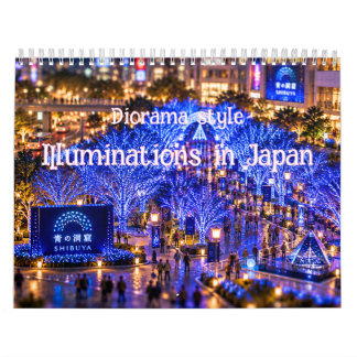 Japan Winter Illuminations Diorama Art Kalender