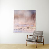 Japan Winternatur. Naturlandschaft, verschneite Na Wandteppich (Beispiel)